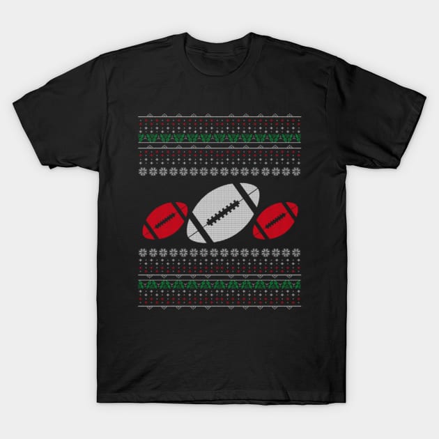 Football Ugly Christmas Sweater Gift For Rugby Sports Lover T-Shirt by uglygiftideas